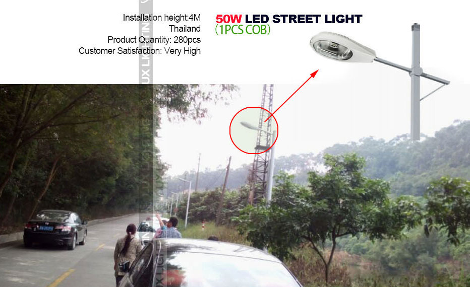  50w led street light project in china
